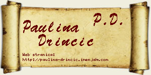 Paulina Drinčić vizit kartica